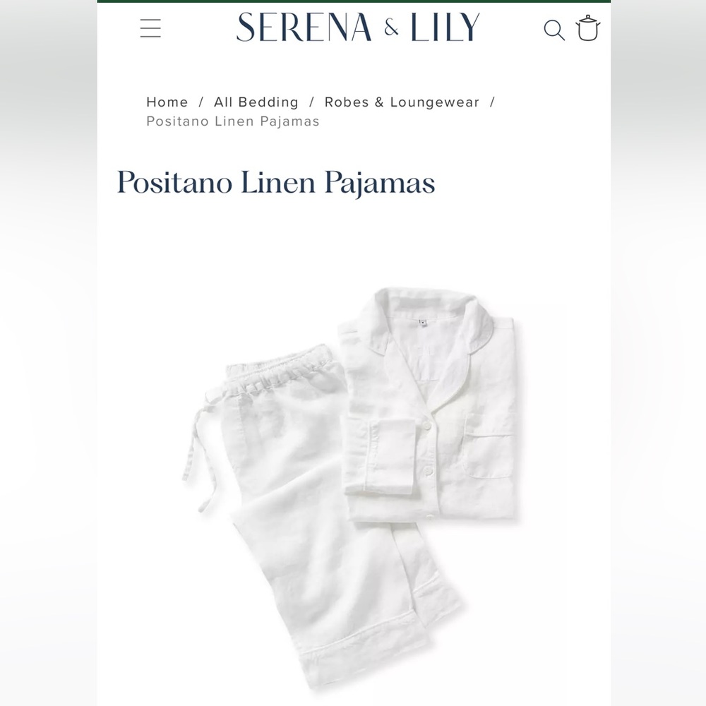 Serina & Lily Positano Linen Pajama Set